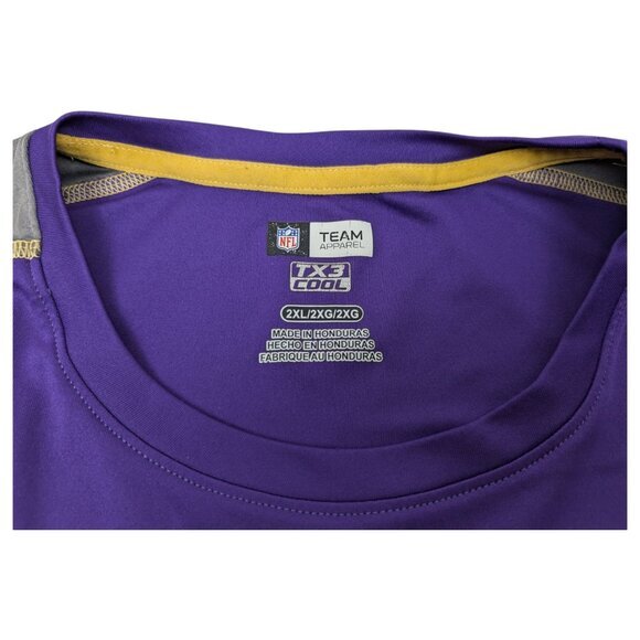 Mens Y2K NFL Team Apparel TX3‎ Cool Minnesota Vikings Short Sleeve Shirt 2XL - Picture 6 of 8